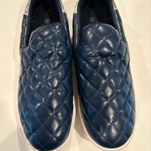 Forever Young Navy Quilted Slip-On Shoes